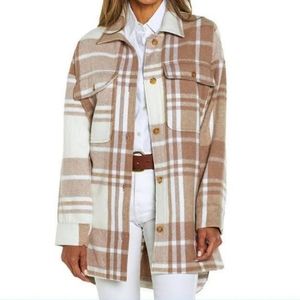 Banana Republic Plaid Shirt Jacket Petite Small